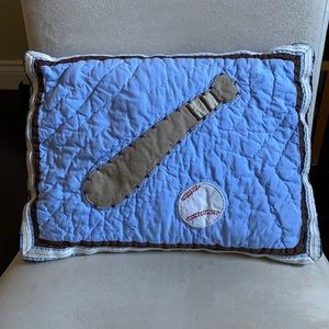 Pottery Barn Kids Decorative quilted pillow.